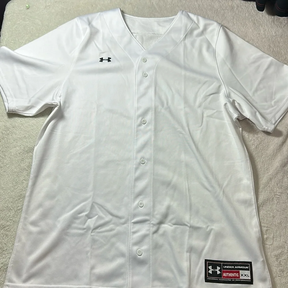 Under Armour Men’s Baseball Jersey White Size XXL - Picture 1 of 5